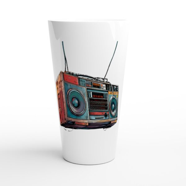 Boombox Beats Latte 17oz Ceramic Mug | N-96 Brand