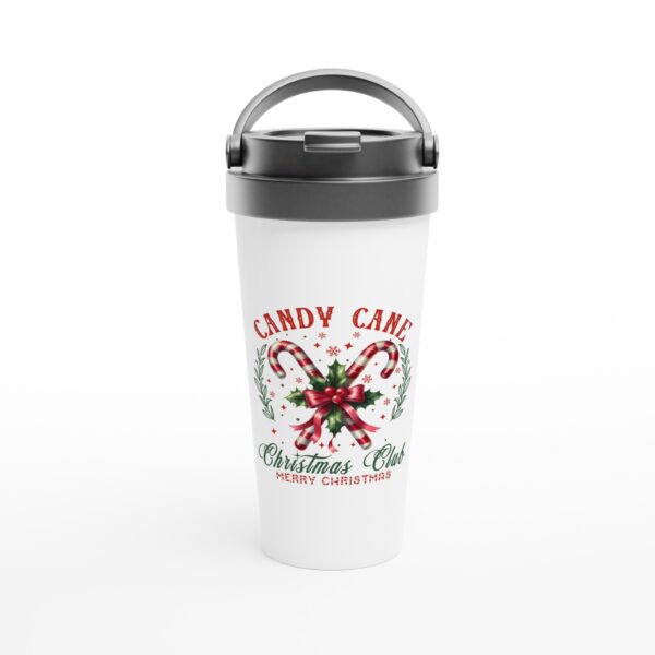Candy Cane Christmas Club 15oz Stainless Steel Travel Mug | N-96 Brand